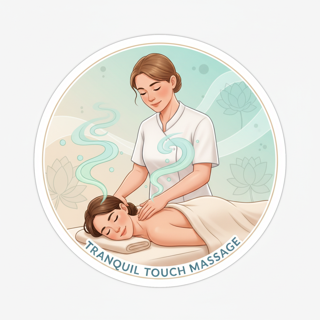 Professional massage therapist performing a relaxing back massage