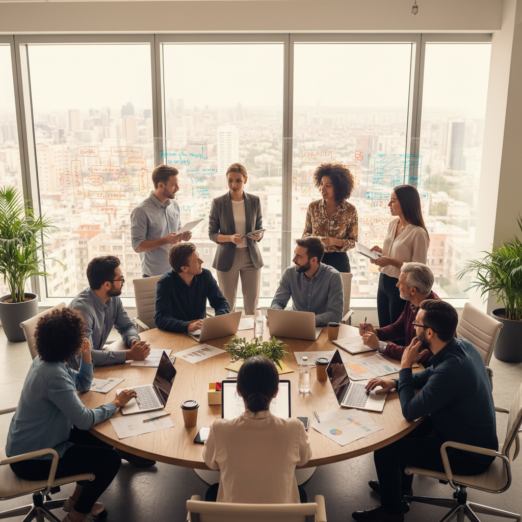 Diverse team of professionals offering various services